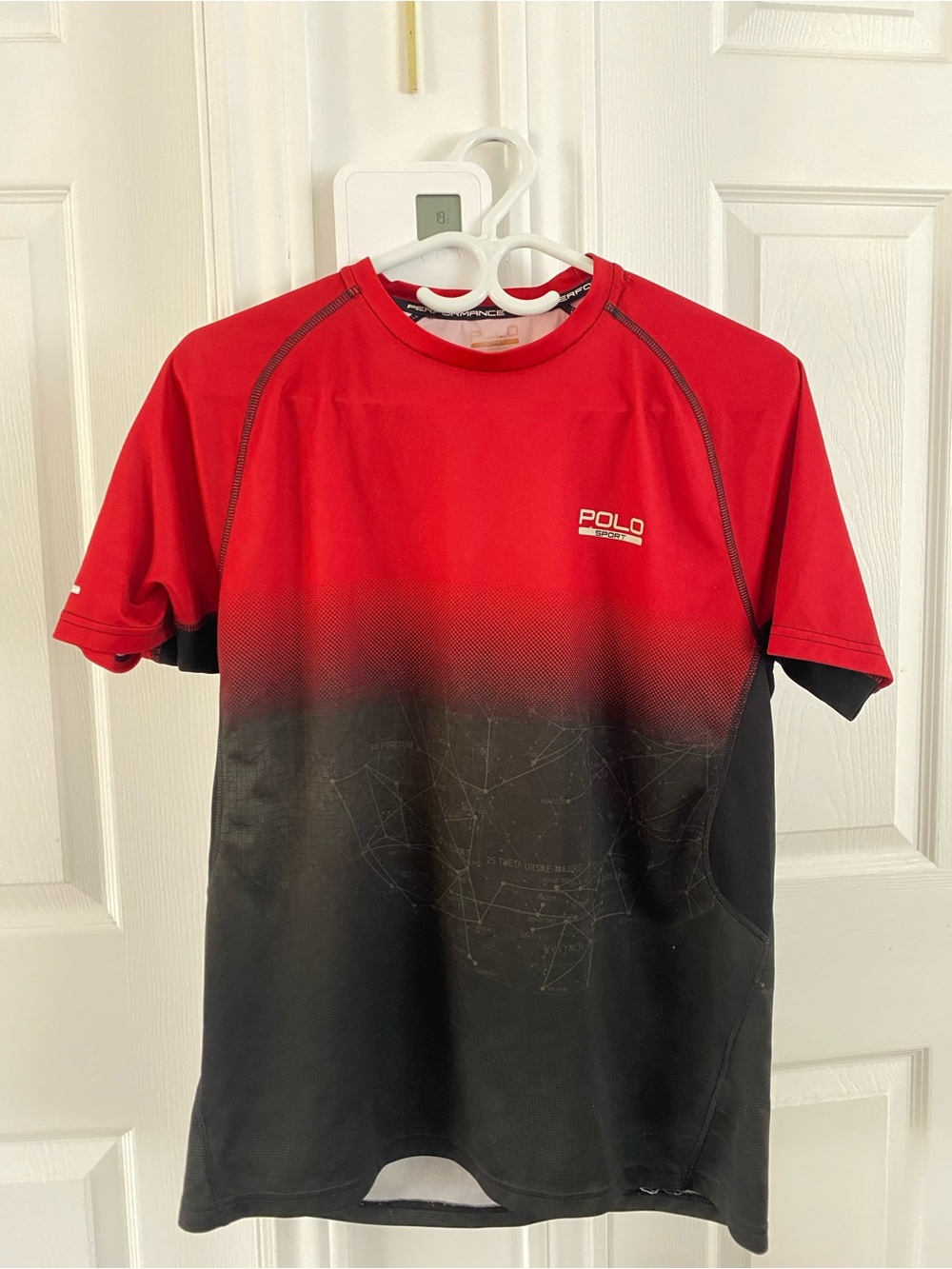 Polo by Ralph Lauren Men’s Red to Black Gradient Swim Rash Guard